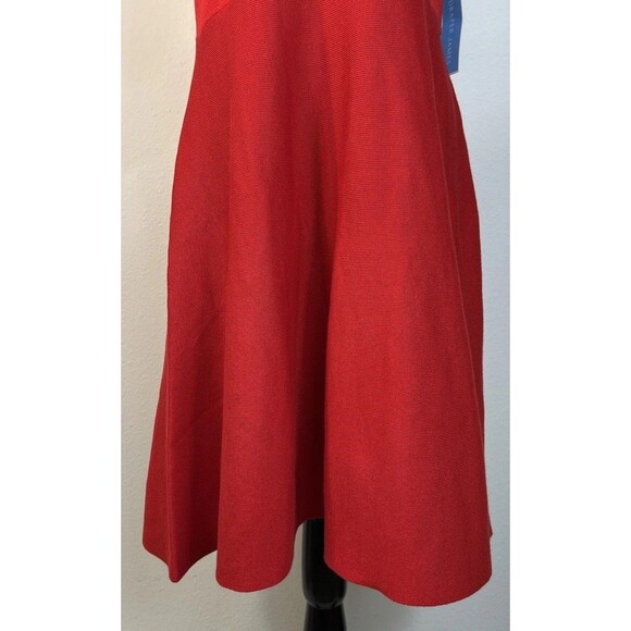 Draper James Bow Neck Detail Fit & Flare Mini Sweater Dress Size Large - Picture 12 of 16